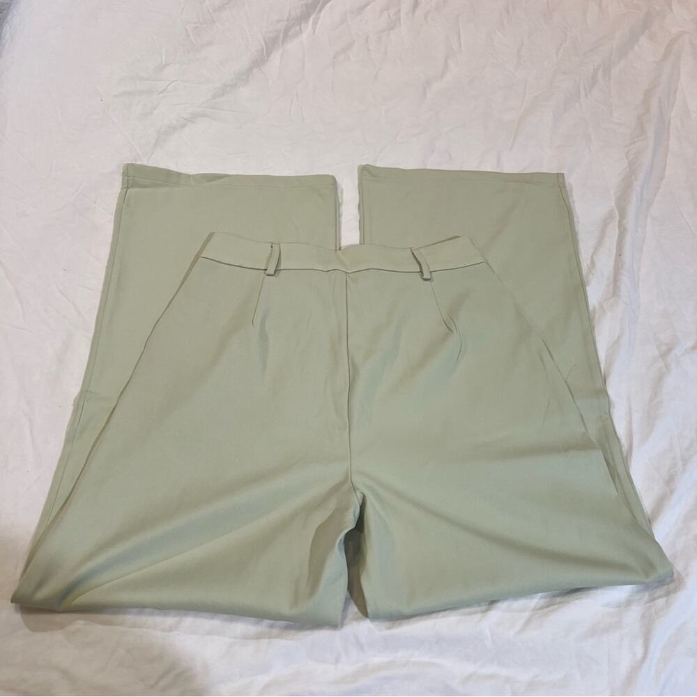 Princess Polly Huxley High Waist Wide Leg Pant size 8 Light Green - Picture 13 of 15